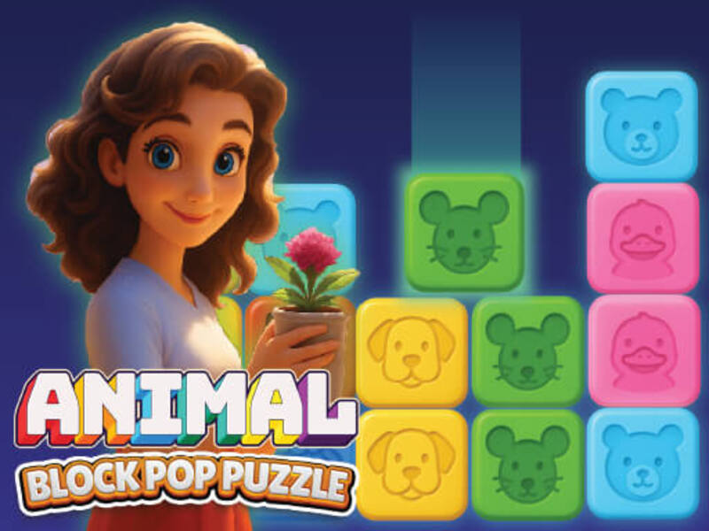 Spel Animal Block Pop Puzzle online