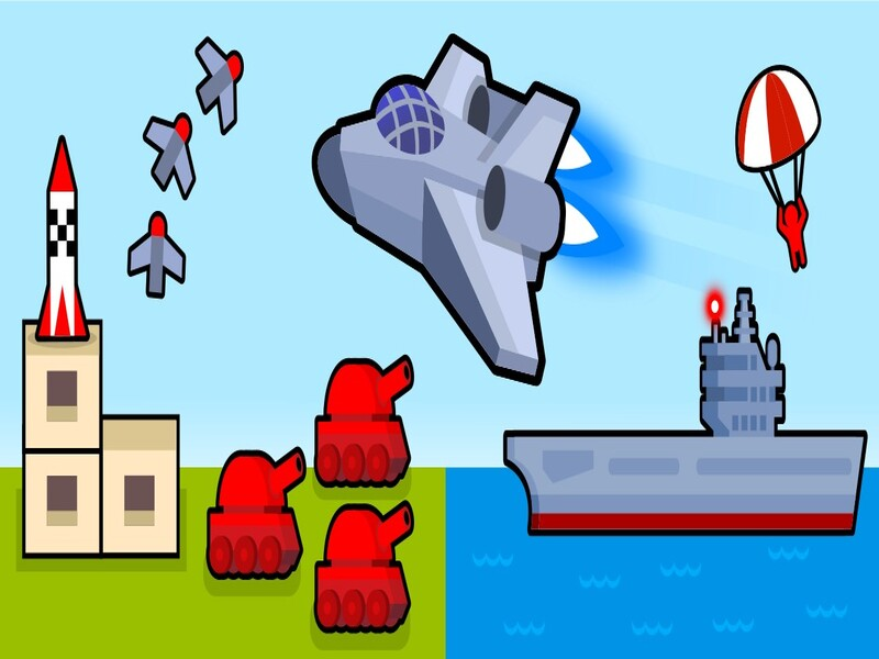 Spel Bomber-vliegtuig: 2D Air Strike online
