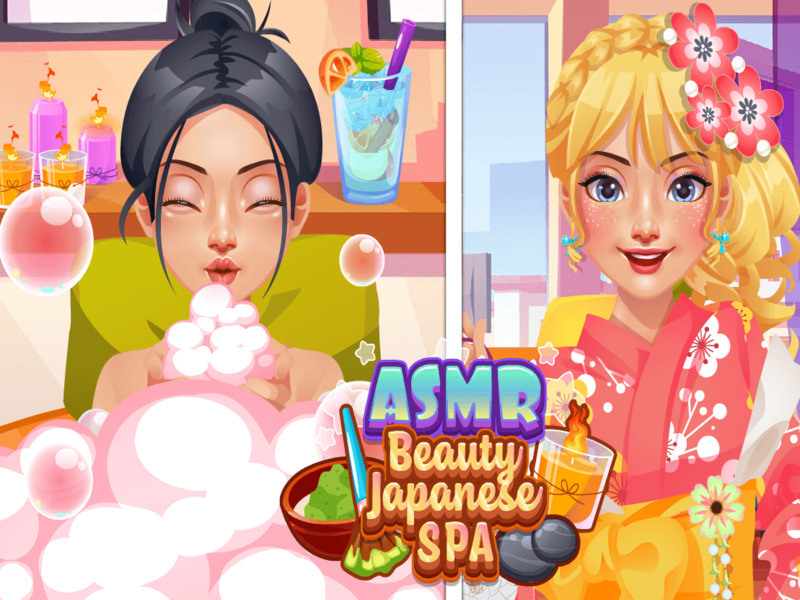 Spel ASMR schoonheid Japanse spa online