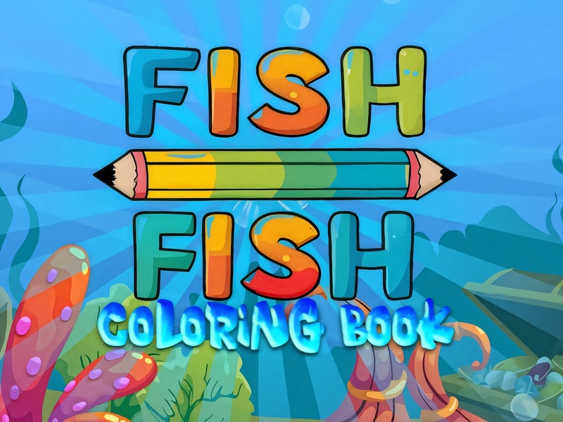 Spel Vis kleurboek online