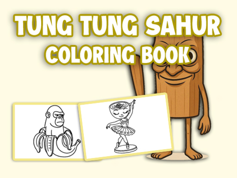 Spel Tung Tung Sahur kleurboek online