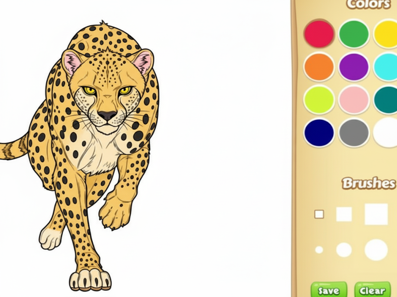 Spel Wilde dieren kleurboek online
