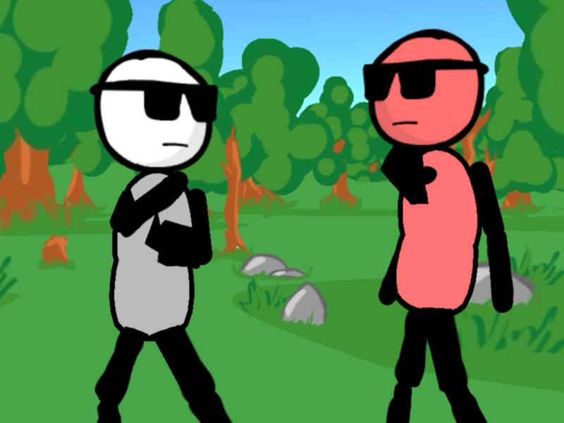 Spel Stickman Gun- minder vechten online