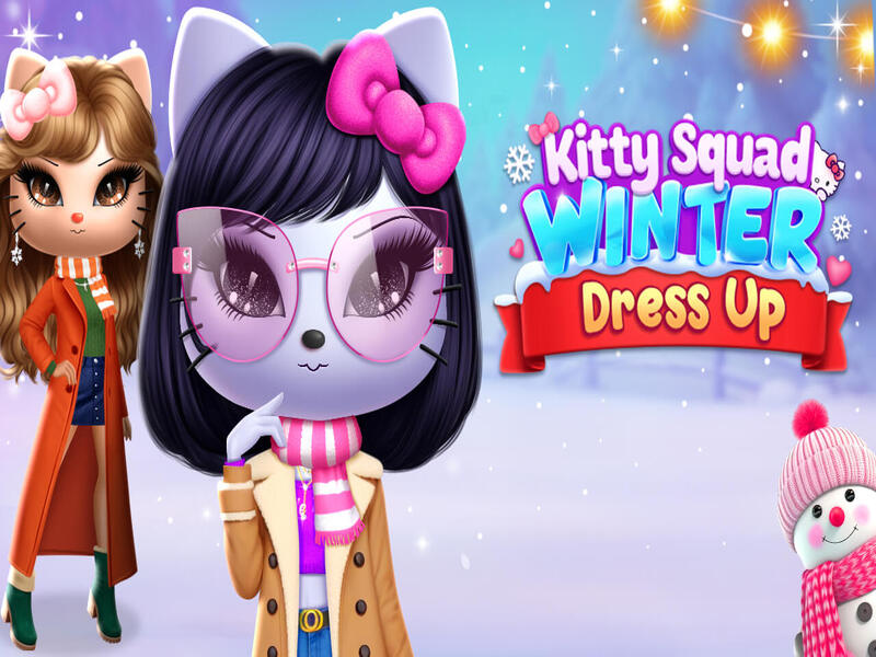 Spel Kitty Squad Winter Dress Up online